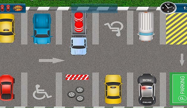 Лоу Поли автомобильная парковка 2Д