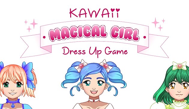 かわいい魔法少女はゲームをドレスアップ