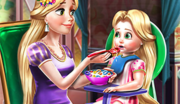 Кормление малыша принцессы Голди