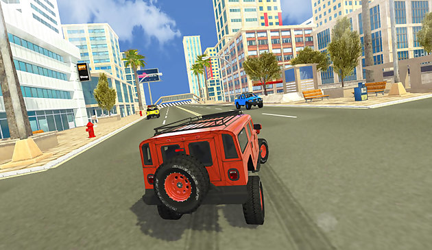 Вождение внедорожного трюкового джипа 4x4