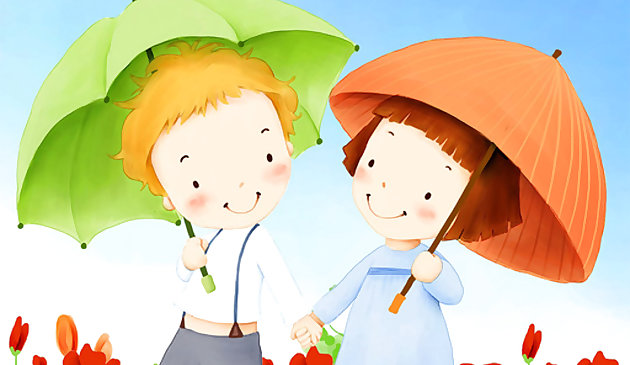 Мультяшный пазл: день детей