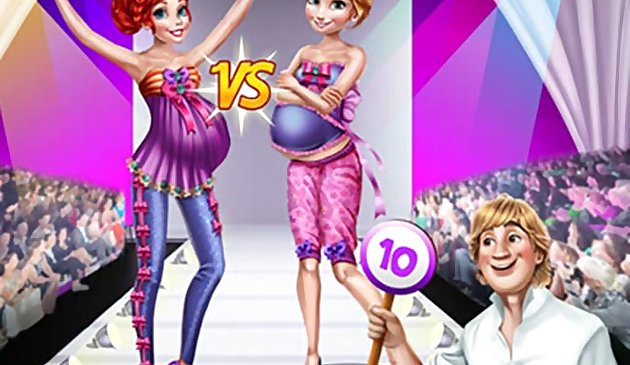 Подиум шоу беременных принцесс