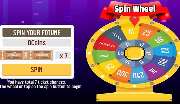 Пиксельный спин, колесо зарабатывает драгоценные камни и монеты