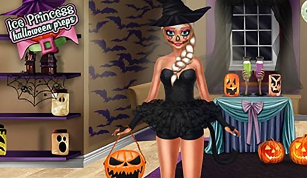 Приготовления к Хэллоуину Ледяной Принцессы