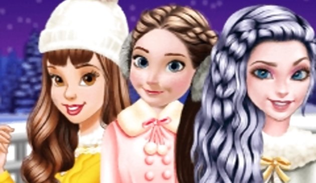 Принцессы идут кататься на льду