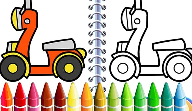 Милый байк книжка раскраска