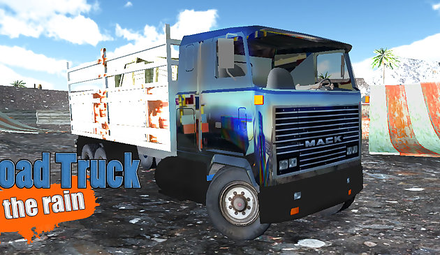 Внедорожный грузовик в дождь