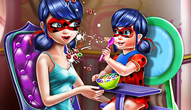 Кормление малыша Леди Баг