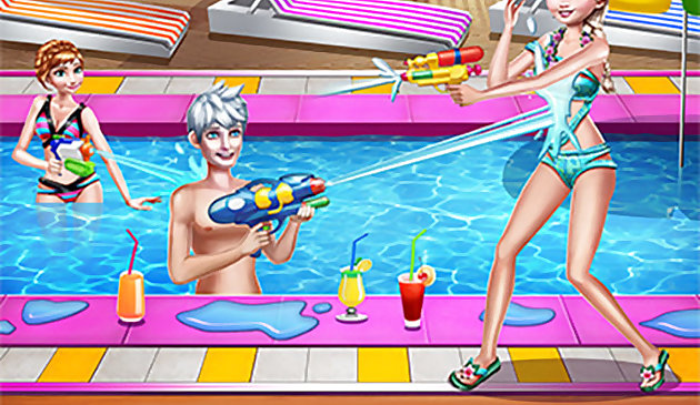 Семейное время у бассейна