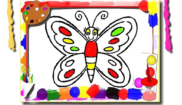 Livro de colorir borboleta