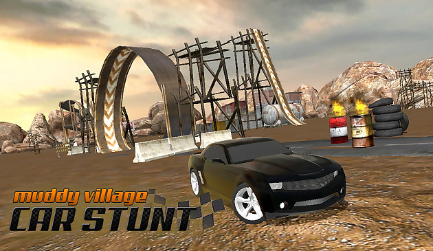 Автомобильный трюк грязной деревни