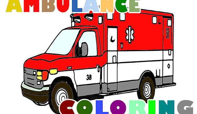Ambulans Kamyonları Boyama Sayfaları