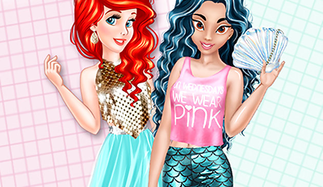 Troca de guarda-roupa de Jasmine e Ariel