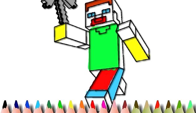 BTS Minecraft раскраска