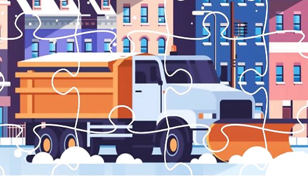 Снегоуборочный грузовики пазл