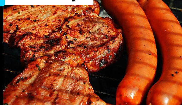 Мясо на гриле пазл