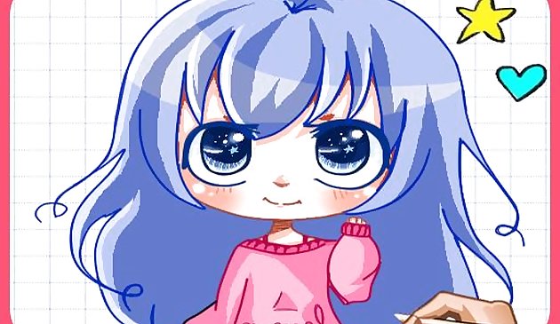 Книжка-раскраска аниме девочки и мальчики