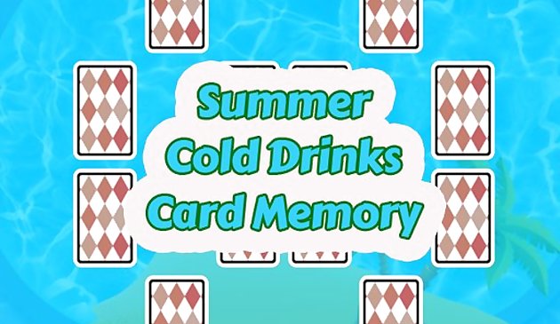 Memoria de la tarjeta de bebidas frías de verano