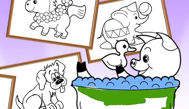 Dibujos animados para colorear para niños - Animales