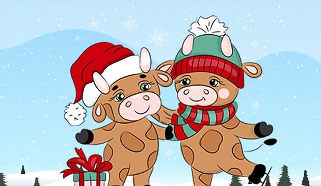 Cute Christmas Bull Differenza