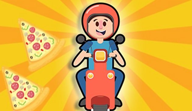 Вождение пицца-мальчика