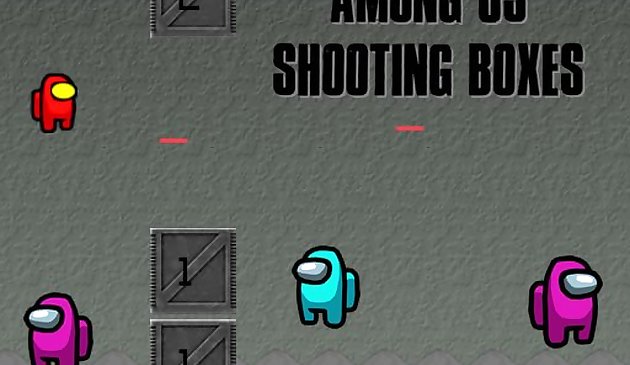 Амонг Ас стрельба по коробкам