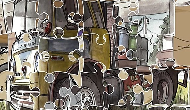 Грузовики на свалке пазл