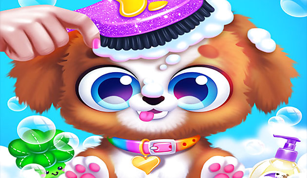 Новорождённый щенок и мамочка собака: салон питомцев, забота доктора