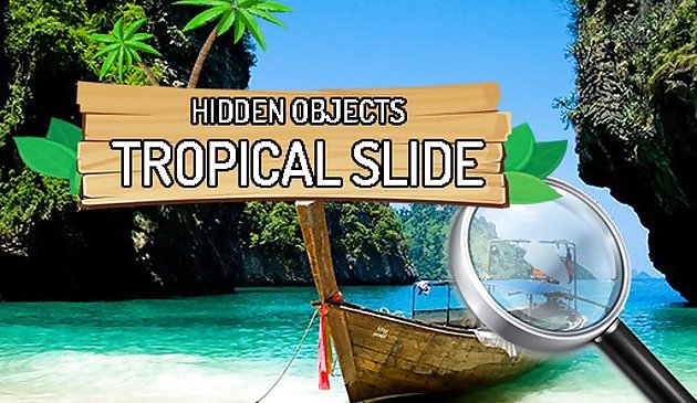 Slide tropical de objetos ocultos