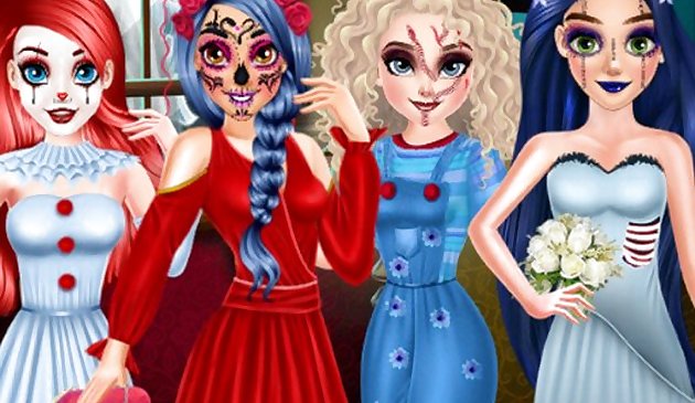 Подготовка к вечеринке Хэллоуина принцессы