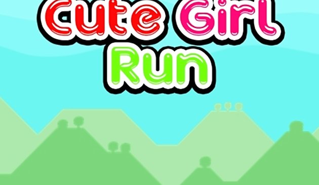 Бег милой девочки