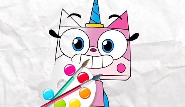 Unicorn Kitty Coloring Book