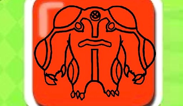 Простая детская раскраска Бен 10