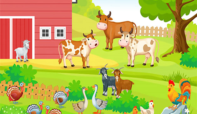农场动物拼图挑战