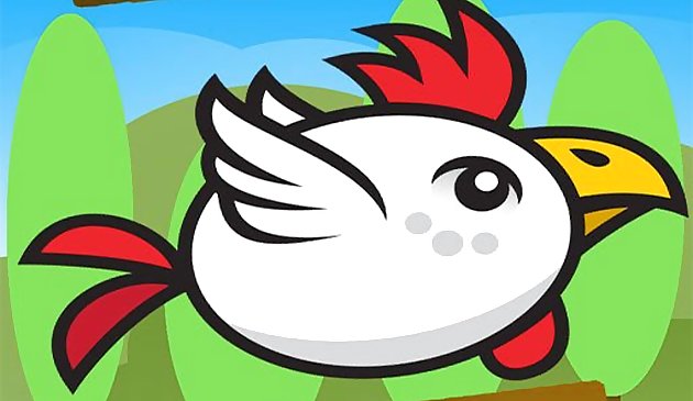 Сердитая флэппи курица летает