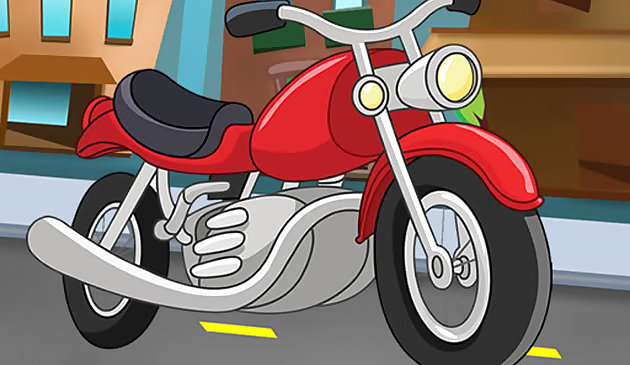 Cartoon Motorrad Puzzle