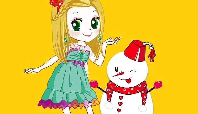 Una principessa e un pupazzo di neve