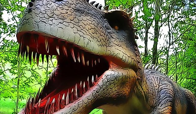 Страшные зубы динозавра пазл