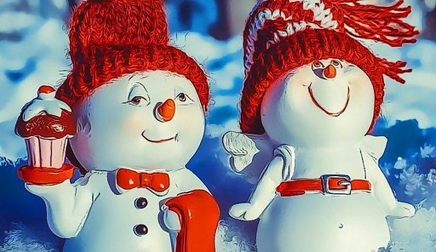 Пары снеговиков