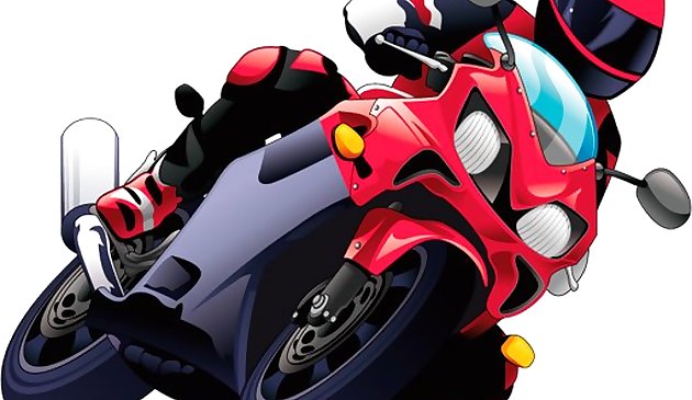 Quebra-cabeça de motocicletas de desenho animado