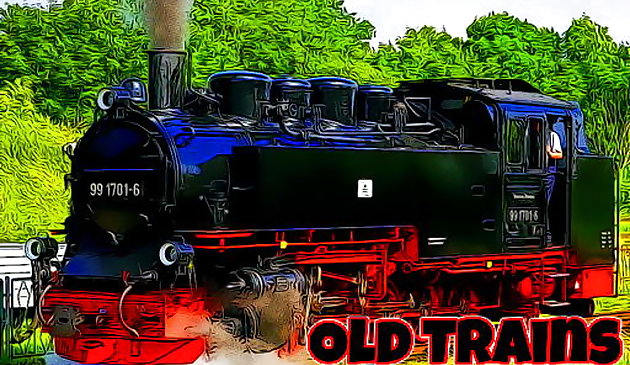 Vecchio jigsaw dei treni