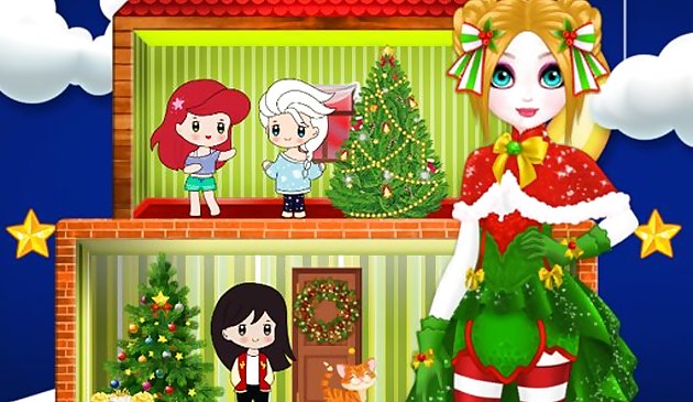 Рождественский дом куклы принцессы