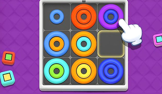 Неоновые круги и сортировка цвета головоломка