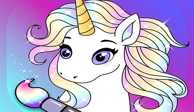 Libro animado para colorear glitter - My Little Unicorn