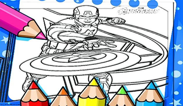 Капитан Америка раскраска