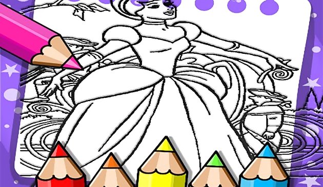 Золушка книжка-раскраска