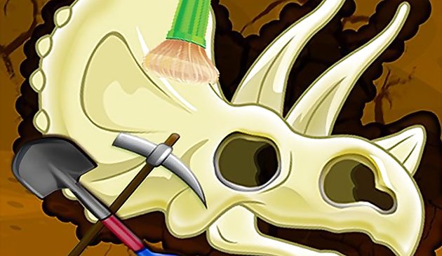 Игры копания Найдите кости динозавров