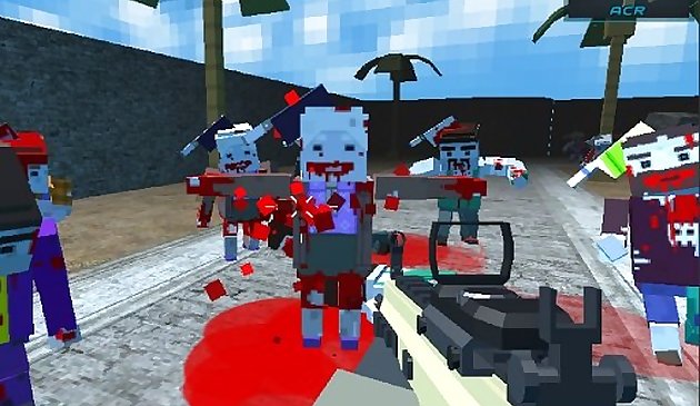 Пиксельный блочный бой песочный шторм