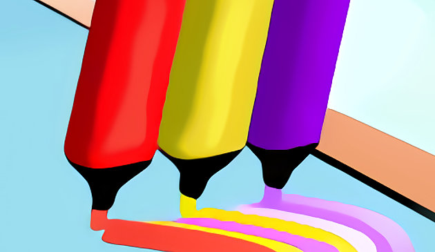 Нарисуйте бег кисти фломастеры