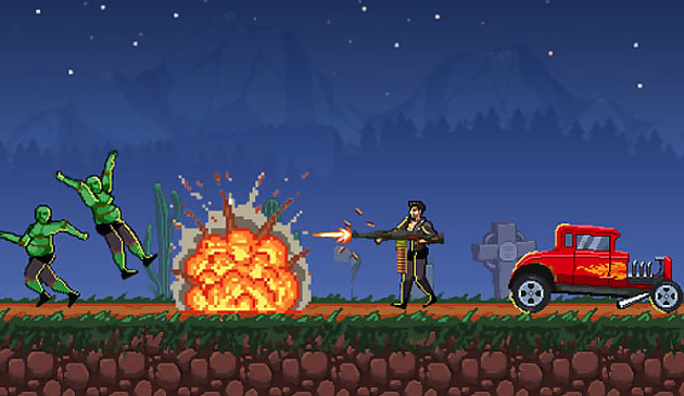 Гони или умри - зомби пиксельная гонка